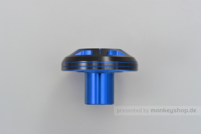 Daytona CRYSTAL Lenkerenden Set Aluminium blau schwarz 2-farbig eloxiert 14 - 19 mm