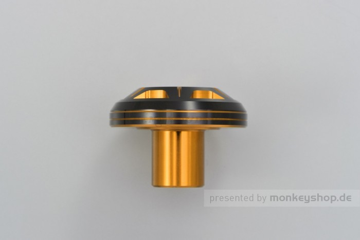 Daytona CRYSTAL Lenkerenden Set Aluminium gold schwarz 2-farbig eloxiert 14 - 19 mm