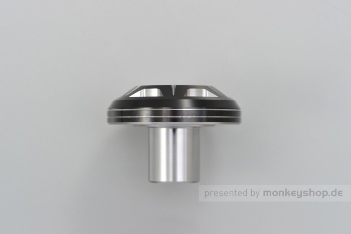 Daytona CRYSTAL Lenkerenden Set Aluminium silber schwarz 2-farbig eloxiert 14 - 19 mm