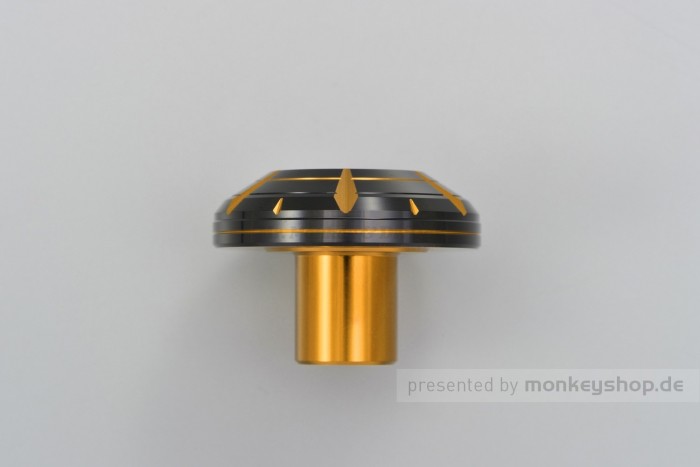 Daytona HANABI Lenkerenden Set Aluminium gold schwarz 2-farbig eloxiert 14 - 19 mm