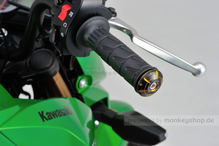 Daytona HANABI Lenkerenden Set Aluminium gold schwarz 2-farbig eloxiert 14 - 19 mm