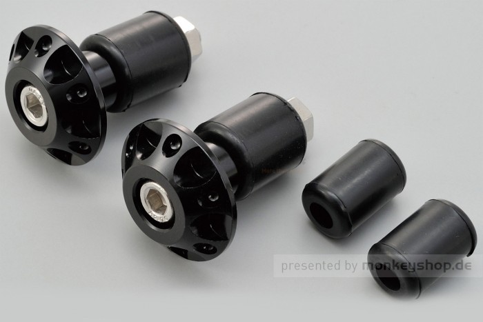 Daytona Lenkerenden Set Aluminium schwarz eloxiert 14 - 19 mm