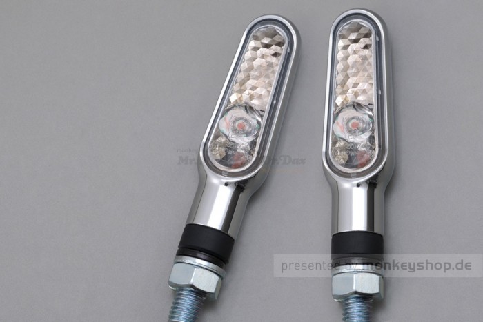Daytona D-Light LED-Blinker Paar (chrome / clear)