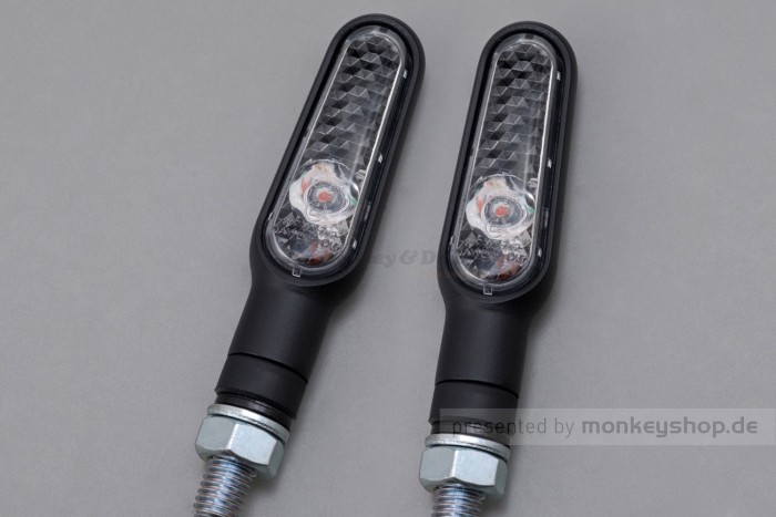 Daytona D-Light LED-Blinker Paar (schwarz matt / clear)