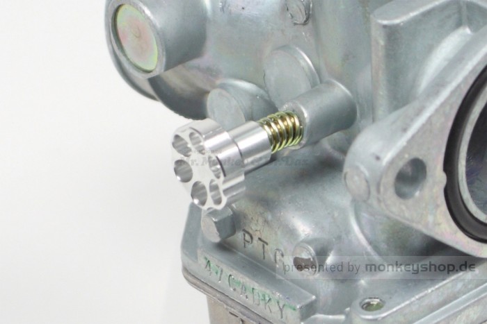 Takegawa Alu CNC Vergasereinstellschraube silber f. Keihin PD22 PE24 PE26 PE28