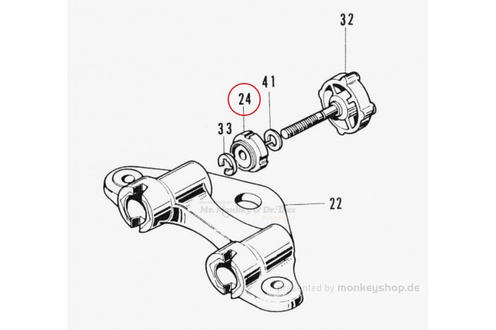 Honda Schraube Lenkerhalter f. Z50A + Z50J1 + Dax 6V
