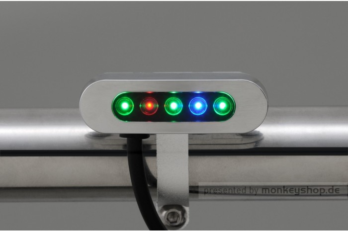 Daytona Alpha LED Kontrollleuchteneinheit chrom