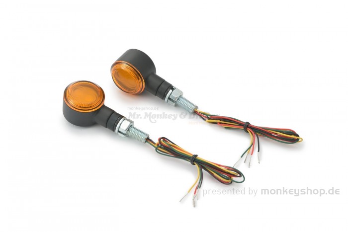 Daytona D-Light SOL-W LED-Blinker Paar (schwarz matt / orange)