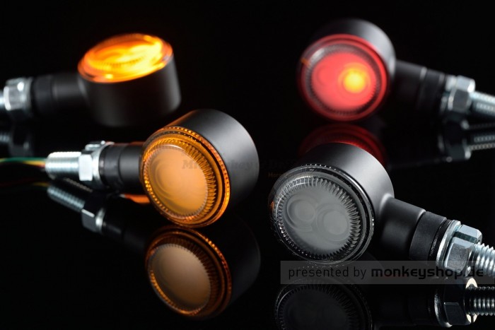 Daytona D-Light SOL-W LED-Blinker Paar (schwarz matt / orange)