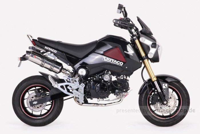 Kitaco Edelstahl Auspuffanlage "GPR" mit Krümmer f. MSX 125