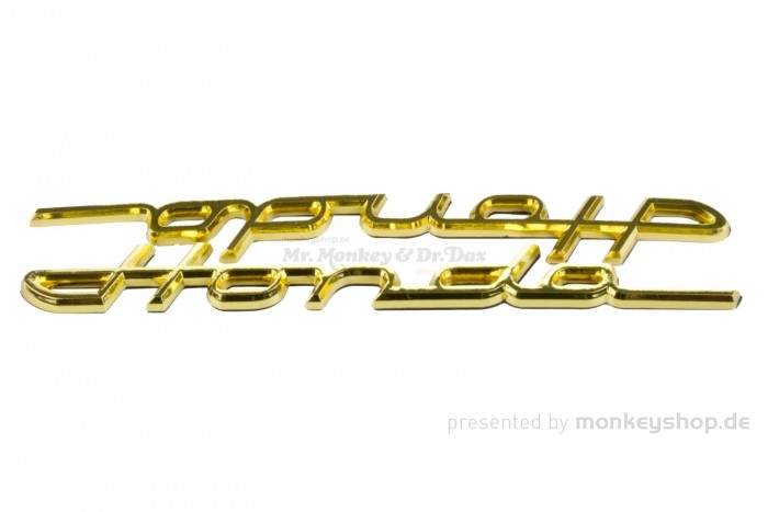 Rahmen Aufkleber Emblem Honda Schriftzug gold Satz Paar