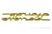 Rahmen Aufkleber Emblem Honda Schriftzug gold Satz Paar