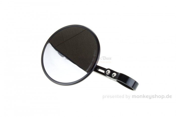 Aluminium Lenkerenden Spiegel schwarz rund einstellbar f. MSX + Monkey 125