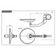 Daytona "D-MIRROR-3" Aluminium Lenkerenden Spiegel schwarz ROUND exzentrisch