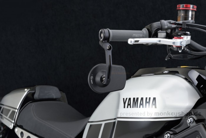 Daytona "D-MIRROR-5" Aluminium Lenkerenden Spiegel schwarz PAN