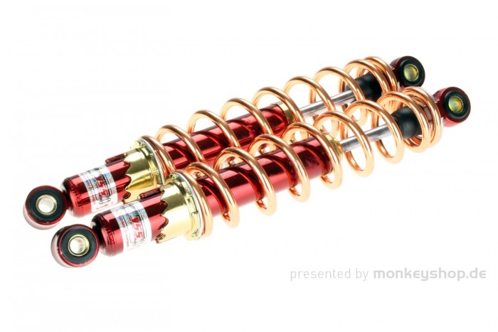 YSS Stoßdämpfer Paar "Christmas Edition" 340 mm gold rot f. Dax 6V