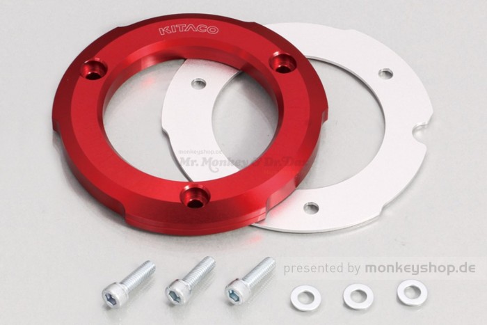 Kitaco Schutz f. Kupplungsdeckel Alu CNC rot eloxiert f. Monkey 125 JB02 + Super Cub 125 JA48