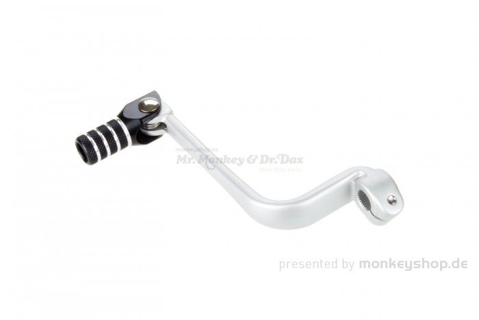 Schalthebel Aluminium grau schwarz f. MSX + Monkey 125