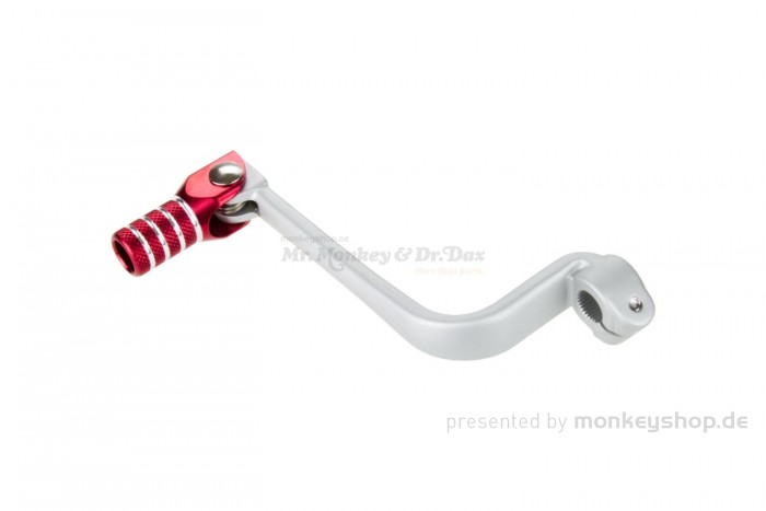 Schalthebel Aluminium grau rot f. MSX + Monkey 125
