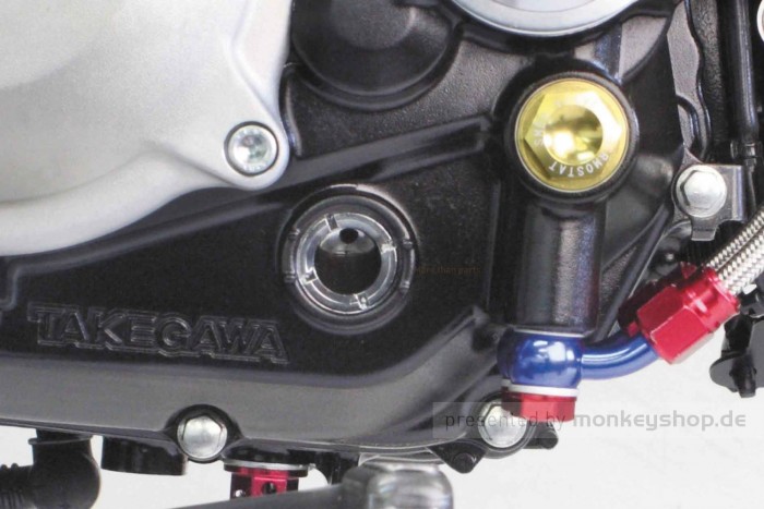 Takegawa Kupplungsdeckel schwarz silber f. MSX JC61 JC75 + Monkey 125 JB02