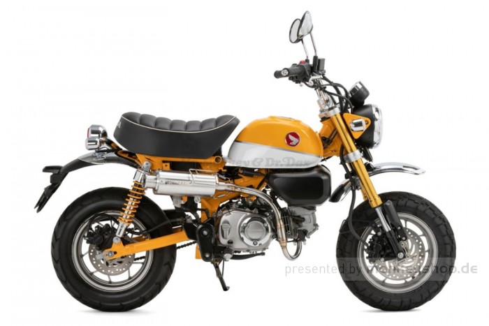 DELTA Barrel 4S Edelstahl / Aluminium Auspuffanlage silber f. Monkey 125