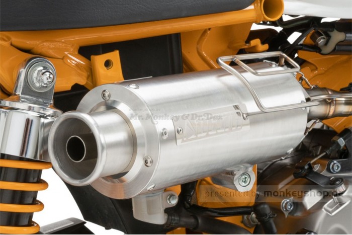 DELTA Barrel 4S Edelstahl / Aluminium Auspuffanlage silber f. Monkey 125