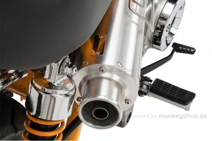 DELTA Barrel 4S Edelstahl / Aluminium Auspuffanlage silber f. Monkey 125