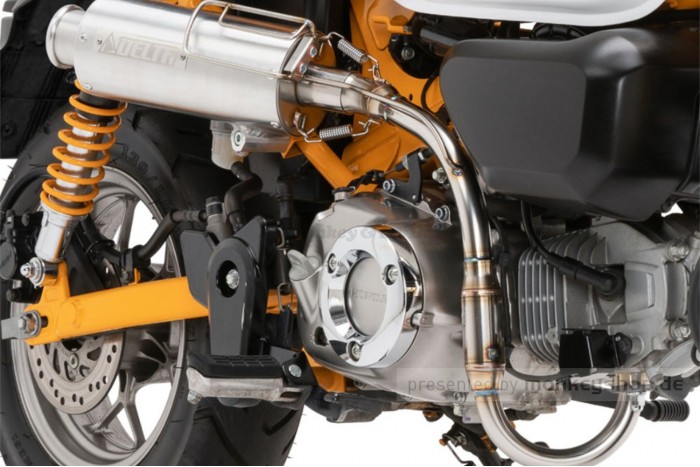 DELTA Barrel 4S Edelstahl / Aluminium Auspuffanlage silber f. Monkey 125