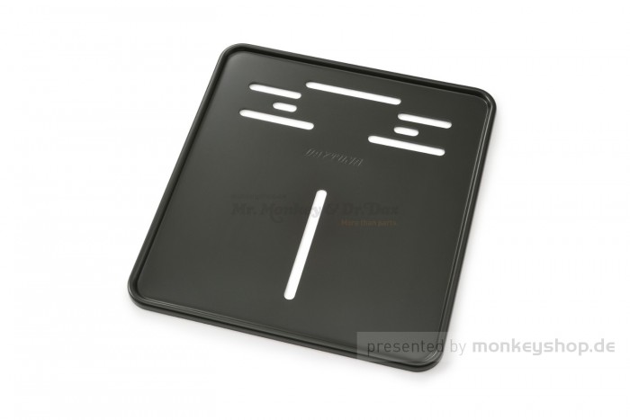 Daytona Kennzeichen Verstärkung 180x200 Alu schwarz eloxiert