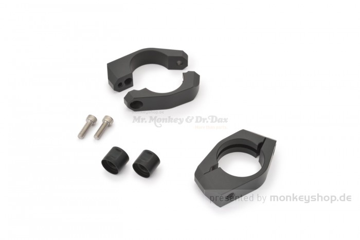 Daytona Gabel Klemmen Set 35mm Aluminium schwarz zur Blinker Montage M8