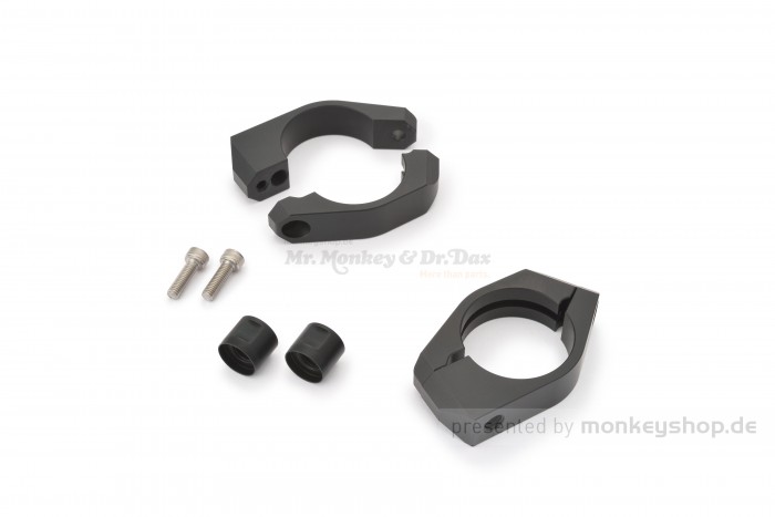 Daytona Gabel Klemmen Set 39mm Aluminium schwarz zur Blinker Montage M8