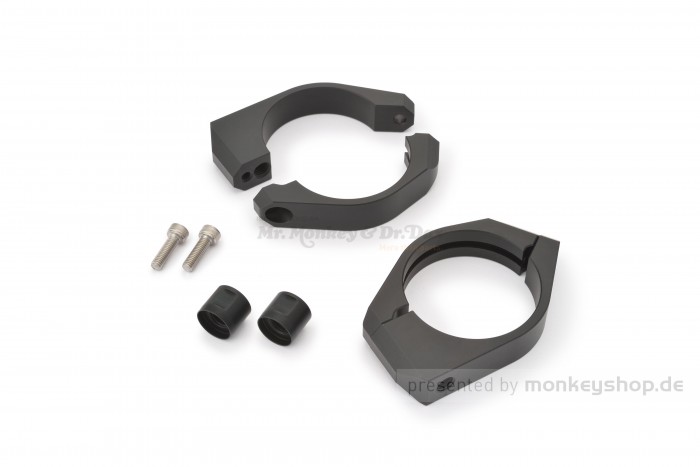Daytona Gabel Klemmen Set 53mm Aluminium schwarz zur Blinker Montage M8