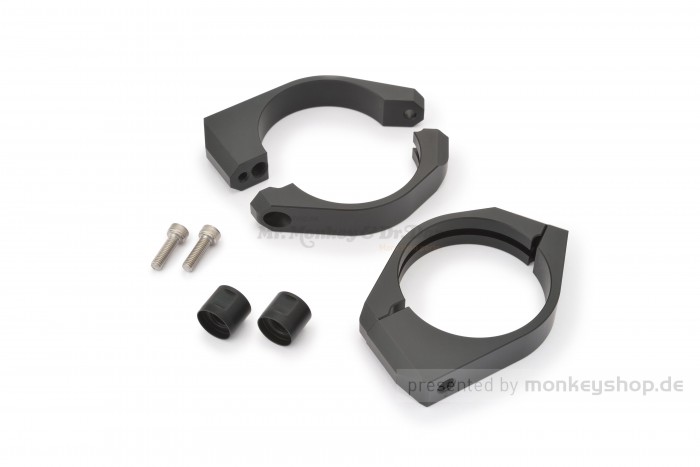 Daytona Gabel Klemmen Set 59mm Aluminium schwarz zur Blinker Montage M8