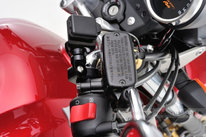 Daytona Universalhalter Lenkerklemme Aluminium schwarz eloxiert