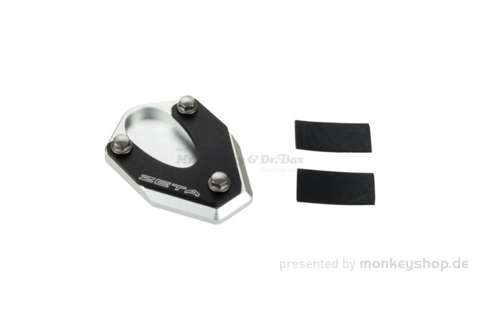 ZETA Seitenständer Platte Aluminium CNC f. MSX + Monkey 125
