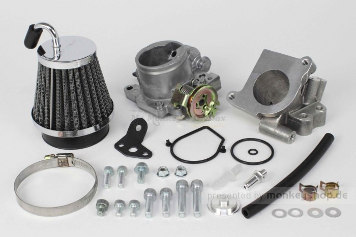 Takegawa Tuning Drosselklappe 34 mm (Big Throttle Body) f. orig. Zylinderkopf 125-181 cc Honda Monkey 125 JB02