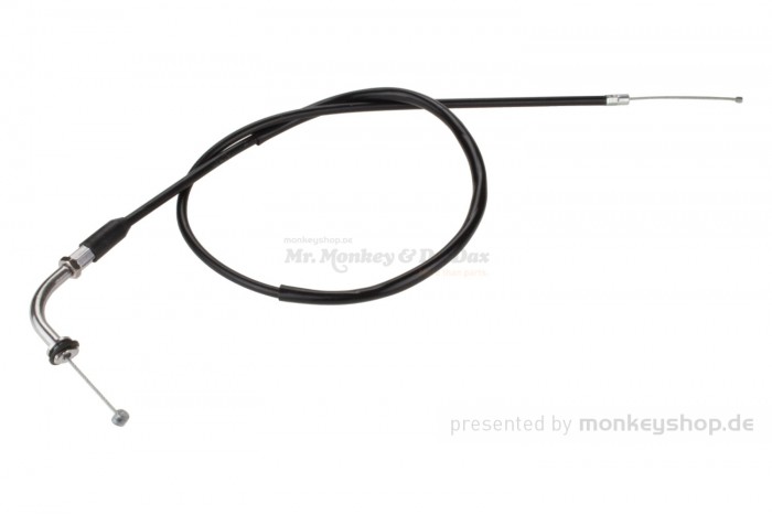 Gaszug schwarz 92cm 90° Bogen Bajonettverschluss f. Dax Replika