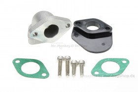 Ansaugstutzen Kit 20° links f. Monkey + Gorilla mit Keihin PC18 PC20 Vergaser