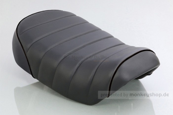 Kitaco Sitzbank Typ Tuck Roll schwarz mit schwarzem Keder f. Monkey 125