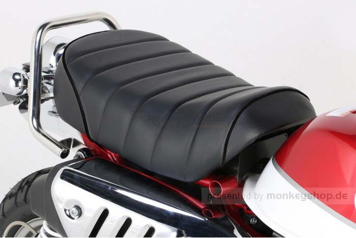 Kitaco Sitzbank Typ Tuck Roll schwarz mit schwarzem Keder f. Monkey 125