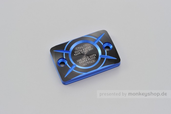 Daytona Deckel Bremspumpe 2-farbig eloxiert blau schwarz f. HONDA (B) + Skyteam