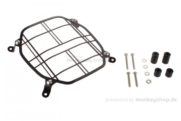 H2C Scheinwerfer Schutz Gitter Aluminium CNC schwarz f. MSX 125 Grom JC92