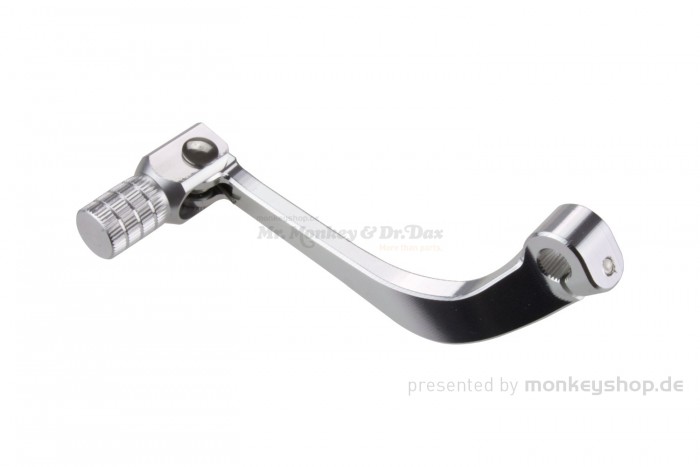 Schalthebel Aluminium CNC silber gebogen f. ZongShen + ANIMA Motoren