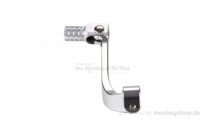 Schalthebel Aluminium CNC silber gebogen f. ZongShen + ANIMA Motoren