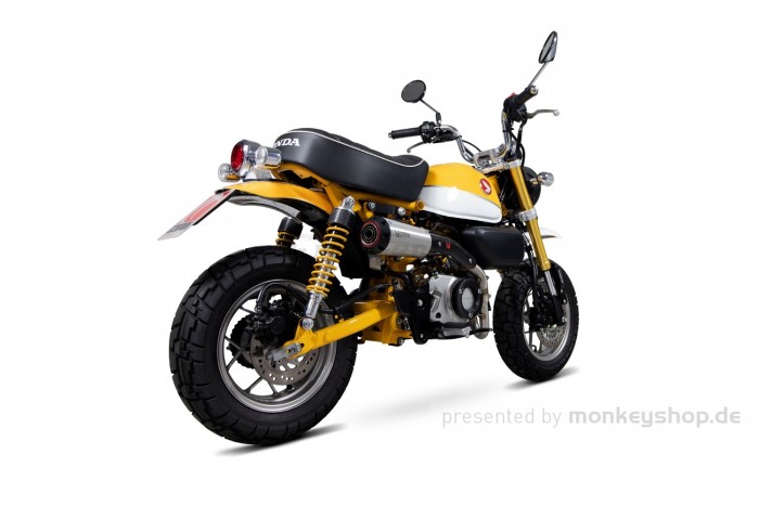Scorpion Red Power Aluminium / Edelstahl Auspuffanlage gebürstet f. Monkey 125 JB02 JB03