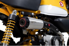 Scorpion Red Power Aluminium / Edelstahl Auspuffanlage gebürstet f. Monkey 125 JB02 JB03