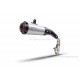 Scorpion Red Power Aluminium / Edelstahl Auspuffanlage gebürstet f. Monkey 125 JB02 JB03