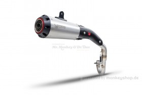 Scorpion Red Power Aluminium / Edelstahl Auspuffanlage gebürstet f. Monkey 125 JB02 JB03