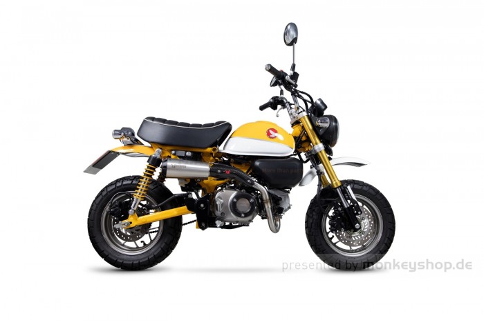 Scorpion Red Power Aluminium / Edelstahl Auspuffanlage gebürstet f. Monkey 125 JB02 JB03