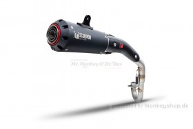 Scorpion Red Power Aluminium / Edelstahl Auspuffanlage schwarz Keramikbeschichtet f. Monkey 125 JB02 JB03